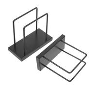 PartyKindom 2pcs Heavy Duty Metal Napkin Holder with Wood Accents Sleek Rustic Table Tissue Organizer for Kitchen Dining Restaurants Parties Easy Maintenance and Quick Setup