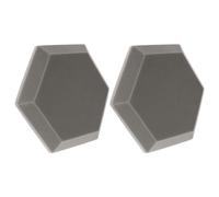 PartyKindom 2pcs Hexagon Sound Insulation Board Acoustic Panels High Density Fire Resistant Grey Noise Reduction Wall Mat for Home Studio Soundproofing