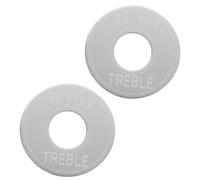 PartyKindom 2pcs High Strength Metal Guitar Selector Switch Ring Washer Plate for Electric Guitar Models Durable Treble Rhythm Indicator Secure Fit