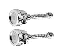 PartyKindom 2Pcs Kitchen Faucet Nozzles Splashing Rotatable Water Outlet Sprayer Heads Silver Splash Tap Extenders with Three Level Water Control for Sink and Basin Use