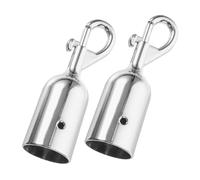 PartyKindom 2pcs Lanyard Hook Metal Safety Crowd Control Rope Hook for Queue Barrier Guardrail Use Rope Belt