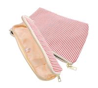 PartyKindom 2pcs Large Capacity Cosmetic Bag for Women, Practical Polyester Travel Makeup Organizer with Multipurpose Design, Red Toiletry Pouch Suitable for Storing Cosmetic and Toiletries