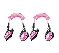 PartyKindom 2PCS Lost Wristband with Lock Safe Traction Strap for Pink with Rotating Head for Outings Crowded Places