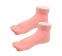 PartyKindom 2pcs Manicure Practice Feet Silicone Model Nail Art Training Tool for Nails