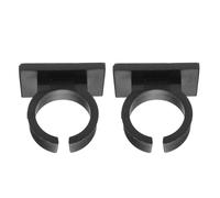 PartyKindom 2pcs Mic Clip with Adhesive Plastic Wireless Microphone Holder, Black Square Mic Stand Clip with Back Adhesive for Handheld Microphones