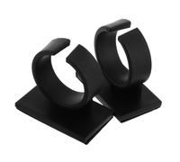 PartyKindom 2pcs Microphone Stand Clamp with Adhesive Backing Durable Plastic Mic Clip Holder for Broadcast Interviews and Media Portable Compact Mic Mount for Host and Outdoor Use