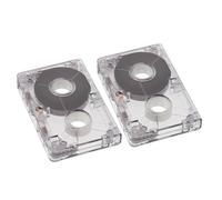 PartyKindom 2pcs Mini 60-minute Blank Cassette Tapes for Microcassette Recorders, Vintage Style Audio Recording Media for Interviews, Speech, Music, and Language Learning