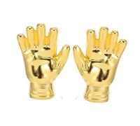 PartyKindom 2pcs Mini Gold Goalkeeper Glove Trophy Cup for Football Fans European Soccer Award Souvenir Compact Soccer Desk Display Shine and Intricate Design