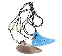 PartyKindom 2pcs Mini Ocarina with Beginner Friendly Portable Musical Instrument for Unique Design Sky Blue for Easy Learning and Enjoyment