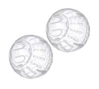 PartyKindom 2pcs Mini Rolling Ball Toys for Hamsters Exercise Ball for Rats Small Animal Pet Toys Boredom Breaker Silent Wheel Accessory