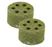 PartyKindom 2pcs Natural Organic Hay Chew for Rabbits Small Pets Dental Care Chewing Snack for Hamsters Guinea Pigs Chinchillas Rats Safe and Reliable Playthings to Reduce Boredom
