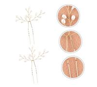 PartyKindom 2pcs Pearl Hair Pins for Brides Handmade Wedding Hair Accessories Unique Headdress for Women to Stand Out Your Special Day