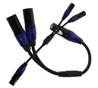 PartyKindom 2pcs Pin Xlr Cable Xlr Male to Dual Female Microphone Splitter Patch Cord for Professional Recording Audio Equipment Connection Durable Oxygen Connectors