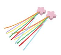 PartyKindom 2pcs Pink Star Ribbon Car Antenna Topper, 8cm Auto Exterior Decoration Accessory for Vehicle Roof, Weather-resistant Car Antenna Decor for Sports Outdoors