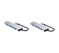 PartyKindom 2pcs Port Usb Hub Usb Splitter Dock Holder c Adaptor for Laptop Computer Multi-plug Data Transfer c to Hub Compatible Tv Projector Monitor
