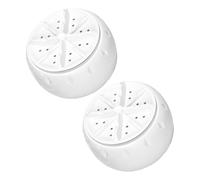 PartyKindom 2pcs Portable Mini Washing Machine with USB Suction Cup for Home Rv Travel Efficient Underwear Socks Cleaning Multifunctional Plastic Washer