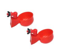 PartyKindom 2pcs Poultry Water Dispenser Compact Plastic Automatic Drinking Fountain for Chickens Quail and Ducks Convenient Farm Supply