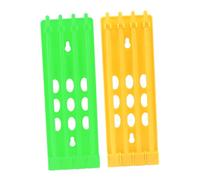 PartyKindom 2PCS Racing Pigeon Foot Ring Rack Wall Mountable Storage Holder for Poultry Management Wear Resistant Pigeon Accessory in Yellow and Green