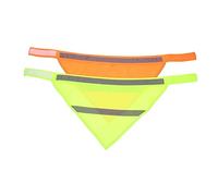 PartyKindom 2pcs Reflective Pet Bandanas High Visibility Dog Safety Scarves Closure Large Size Suitable for Night Walks and Outdoor Safety Random Color
