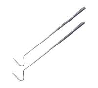 PartyKindom 2pcs Reptile Grabbing Hooks Retractable Snake Catchers with Comfortable Grip for Safe Handling and Easy Feeding in Terrariums and Outdoors