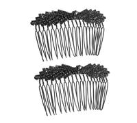PartyKindom 2pcs Rhinestone Bridal Hair Side Comb Lightweight Wedding Hair Clip with Glitter Sparkle for Bridesmaids Secure Hold Comfortable Long Wear Fast and Easy Styling Accessories