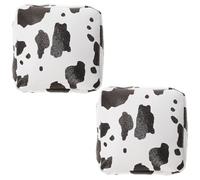 PartyKindom 2pcs Sanitary Pad Bag Portable Sanitary Napkin Bag Privacy Preservation Convenient to Open and Close Pu Material Cow Print Design for Travel Period Storage