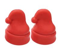PartyKindom 2pcs Silicone Christmas Hat Wine Bottle Stoppers Airtight Seal Leakproof Caps for Wine Soda Oil Beer and Vinegar Bottles Reusable Holiday Preserver