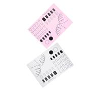 PartyKindom 2pcs Silicone Nail Art Practice Mat Reusable High Precision Coloring Pad for Beginners Professionals for Nail Art Practice Easy to Clean White Pink
