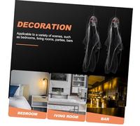 PartyKindom 2pcs Skull Decoration Ghost Hanging Props Hanging Haunted House Props Outdoor Ghost Ornaments Haunted House Decor Scary Tree Decorations Halloween Yard Ornaments Black Sponge
