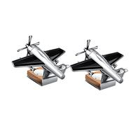 PartyKindom 2pcs Solar Energy Airplane Aromatherapy Ornament Dashboard Decor for Cars Auto Aromatherapy Adornment High-End Vehicle Accessory