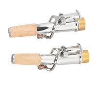 PartyKindom 2Pcs Soprano Saxophone Head Replacement Kit Durable Sax for Students Beginners Easy to Install Reliable Sax Parts Finish