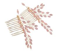 PartyKindom 2pcs Sparkly Rhinestone Wedding Hair Comb Set Handmade Bridal Side Combs with Radiant Shine Stable Comfortable Fit Elegant Hair Accessories for Women