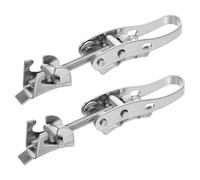 PartyKindom 2pcs Stainless Steel Bucket Hasp Latch Rapid Manual Seal Lock for Cabinet Boxes Suitcases Corrosion Resistant Hardware Fastening for Chemical Food Pharmaceutical Use