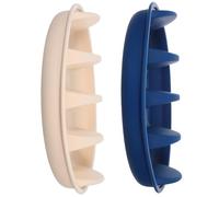 PartyKindom 2pcs Taco Holder Stand with Dividers Reusable Silicone Plates for Party and Family Dinner Non Slip Tortilla Tray for Meal Prep and Group Gatherings Easy to Clean Design