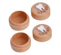 PartyKindom 2pcs Tooth Holder Storage Box Wooden Keepsake Organizer for Fetal Hair First Tooth Spacious Design for Long Term Preservation for Boys