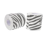 PartyKindom 2pcs Touch Zebra Print Toilet Paper Soft Animal Patterned Tissue for Home Bathroom Decor Novelty Loo Paper with Textured Sensation