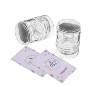PartyKindom 2pcs Transparent Silicone Nail Stamper Flexible Soft Jelly Stamping Tool for Accurate French Tip Nail Art Portable Manicure Supplies for DIY Creativity