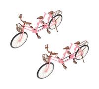 PartyKindom 2Pcs Two Seat Bike Plaything for Creative Cycling Art Bike Decor Sculpture Ornaments for Home Decor Educational Fun