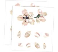 PartyKindom 2pcs Unique Guitar Stickers Sakura Pattern Self-adhesive Guitar Accessories Decal Patch Pvc Material Leaves No Residue for Graduation Time and Back to School Party Decoration