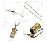 PartyKindom 2Pcs Urn Necklace for Ashes Memorial Pendant Cylindrical Cremation Jewelry with Six-word for Human and Pet Keepsake Openable Ashes Locket for Cherished Memories