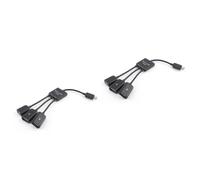 PartyKindom 2pcs Usb Hub Usb Adapter Male to Female Adapter Otg Cable Tpe Material Soft Feel