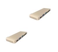 PartyKindom 2pcs Usb Type c Hub Combo Hub Adapter for Usb Laptop Charging Data Sync Reader for Type c Use Devices