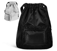PartyKindom 2pcs Waterproof Oxford Drawstring Backpacks for Men and Women with Large Capacity and Easy Access, Suitable for Gym and Travel Use