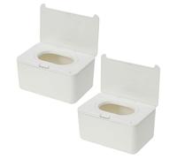 PartyKindom 2pcs Wet Tissue Box Reusable Wipe Holder Refillable Wipes Dispenser for Bathroom Kitchen Travel