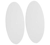 PartyKindom 2pcs White Felt Record Player Mats Slip Pads for Vinyl Records, Protective Turntable Mats Designed to Reduce Back Noise and Provide Long-term Use, for Home Dj Equipment