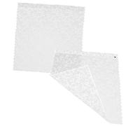 PartyKindom 2pcs White Lace Sheer Curtains for Bedroom Living Floral Privacy Window Drapes Washable Jacquard Romantic Elegant Home Decoration