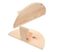 PartyKindom 2PCS Wooden Bird Perch Stand Natural Wood Platform for Parrots and Small Pets Easy to Clean Birdcage Accessory Sturdy and Comfortable Rest Rack for Birds