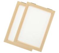 PartyKindom 2pcs Wooden DIY Paper Making Frames with Mesh Screen Sturdy Craft Wood Material Easy to Clean and Operate for Handmade Art and Recycled Paper Creation