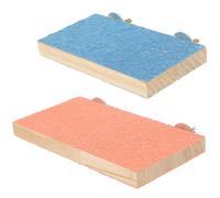 PartyKindom 2pcs Wooden Perch Platform for Parrot and Cockatiel Bird Cage Accessory with Easy and Stable Installation, Flat Climbing Perch Suitable for Bird Cage, Assorted Random Random Color