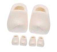 PartyKindom 3 Pairs Miniature Wooden Shoes Doll House Ornament Dutch Clogs DIY Craft Accessories Smooth Surface Unfinished Wood for Dollhouse Decor